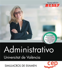 Books Frontpage Administrativo. Universitat de València. Simulacros de examen