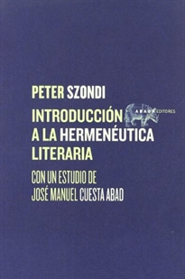 Books Frontpage Introducción a la hermenéutica literaria