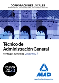Books Frontpage Técnico  de Administración General de Corporaciones Locales. Temario General Volumen 3
