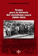 Front pageTextos para la historia del socialismo vasco (1890-1921)