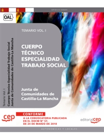 Books Frontpage Cuerpo Técnico. Especialidad Trabajo Social. Junta de Comunidades de Castilla-La Mancha.Temario Vol. I.