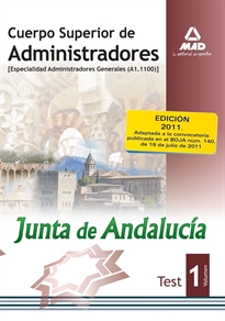 Books Frontpage Cuerpo Superior de Administradores, especialidad Administradores Generales, Junta de Andalucía. Test