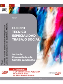 Books Frontpage Cuerpo Técnico. Especialidad Trabajo Social. Junta de Comunidades de Castilla La-Mancha. Test