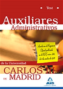 Books Frontpage Auxiliar administrativo de la universidad carlos iii de madrid. Test.