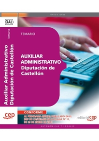 Books Frontpage Auxiliar Administrativo. Diputación Provincial de Castellón. Temario