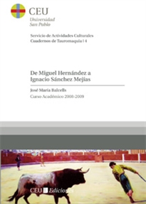 Books Frontpage De Miguel Hernández a Ignacio Sánchez Mejías.