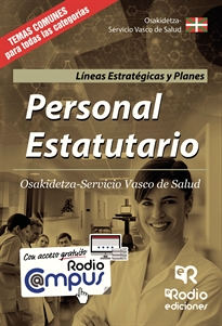 Books Frontpage Personal Estatutario. Osakidetza Servicio Vasco de Salud. Líneas Estratégicas y Planes