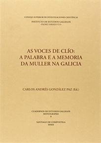 Books Frontpage As voces de Clío: a palabra e a memoria da muller na Galicia