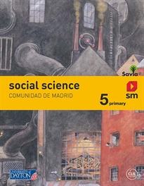 Books Frontpage Social science. 5 Primary.  Savia. Comunidad de Madrid