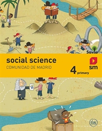 Books Frontpage Social science. 4 Primary. Savia. Madrid