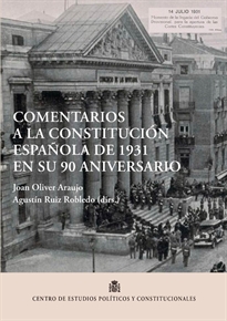 Books Frontpage Comentarios a la Constitución Española de 1931 en su 90 aniversario