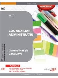Books Frontpage Cos Auxiliar Administratiu Generalitat de Catalunya. Test