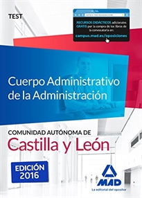 Books Frontpage Cuerpo Administrativo de la Administración de la Comunidad Autónoma de Castilla y León. Test