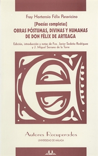 Books Frontpage Obras póstumas, divinas y humanas de Don Félix de Arteaga
