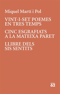 Books Frontpage Vint-i-set poemes en tres temps · Cinc esgrafiats a la mateixa paret
