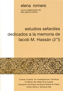 Books Frontpage Estudios sefardíes dedicados a la memoria de Iacob M. Hassán (Z"L)