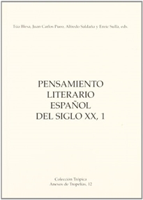 Books Frontpage Pensamiento literario español del siglo XX, 1