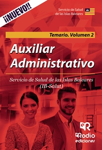 Books Frontpage Auxiliar Administrativo. Servicio de Salud de las Islas Baleares. Temario Volumen 2