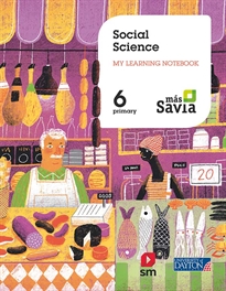 Books Frontpage Social Science. 6 Primary. My learning notebook. Más Savia