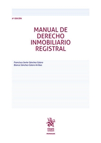 Books Frontpage Manual de derecho inmobiliario registral, 6 edición