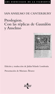 Books Frontpage Proslogion. Con las réplicas de Gaunilón y Anselmo