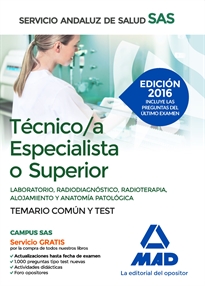 Books Frontpage Técnico/a Especialista del Servicio Andaluz de Salud. Temario Común y Test