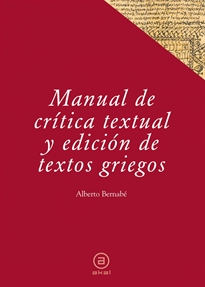 Books Frontpage Manual de crítica textual y edición de textos griegos