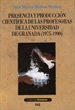 Front pagePresencia y producción científica de las profesoras de la Universidad de Granada (1975-1990)