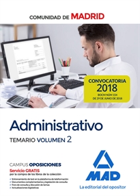 Books Frontpage Administrativo de la Comunidad de Madrid. Temario volumen 2