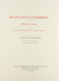 Books Frontpage Opera omnia. Tomo XI. Salmos de vísperas. Pasionarios