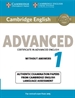 Front pageCambridge English Advanced 1 for Revised Exam from 2015 Student's Book without Answers