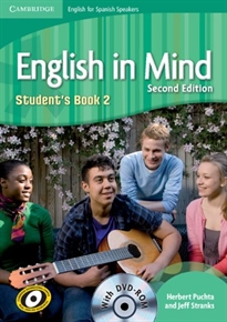 Books Frontpage English in Mind for Spanish Speakers Level 2 Student's Book with DVD-ROM