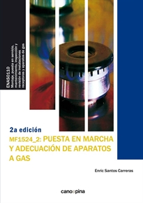 Books Frontpage MF1524 Puesta en marcha y adecuación de aparatos a gas 2ª edición