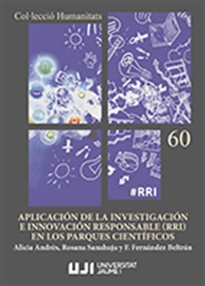 Books Frontpage Aplicación de la Investigación e Innovación Responsable (RRI) en los parques científicos.