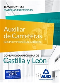 Books Frontpage Auxiliares de Carreteras (Grupo IV Personal Laboral de la Junta de Castilla y León). Temario y Test materias específicas