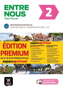 Books Frontpage Entre nous Tot en un 2 Premium Livre de lélève + Cahier + CD
