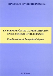 Books Frontpage La suspensión de la prescripción en el Código Civil Español