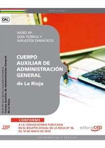 Books Frontpage Word XP: Guía teórica y supuestos ofimáticos. Cuerpo Auxiliar de Administración General de La Rioja