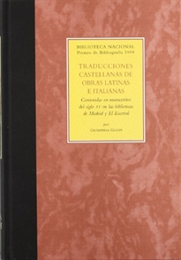 Books Frontpage Traducciones castellanas de obras latinas e italianas contenidas en manuscritos del siglo XV en las bibliotecas de Madrid y El Escorial