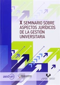 Books Frontpage X Seminario sobre Aspectos Jurídicos de la Gestión Universitaria