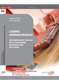 Books Frontpage Cuerpo Administrativo de la Administración General de la Comunidad Autónoma del País Vasco. Simulacros de Examen