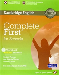 Books Frontpage Complete First for Schools for Spanish Speakers Workbook without Answers with Audio CD