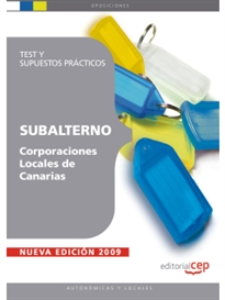 Books Frontpage Subalterno Corporaciones Locales de Canarias. Test y Supuestos Prácticos