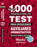 Front pageMás de 1.000 preguntas de examen  tipo test para oposiciones. Auxiliares Administrativos. Servicio Andaluz de Salud