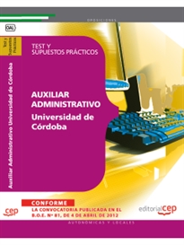 Books Frontpage Auxiliar Administrativo de la Universidad de Córdoba. Test y Supuestos Prácticos