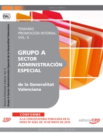 Books Frontpage Grupo A Sector Administración Especial de la Generalitat Valenciana. Temario Promoción Interna Vol. II.