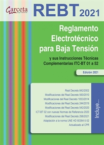 Books Frontpage REBT2021. Reglamento Electrotecnico para baja tensión