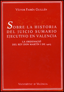 Books Frontpage Sobre la historia del juicio sumario ejecutivo en Valencia