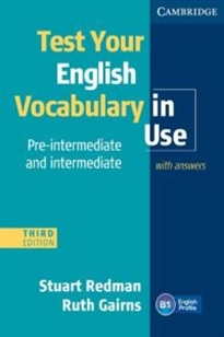 Books Frontpage Test Your English Vocabulary in Use Pre-intermediate and Intermediate with Answers 3rd Edition