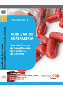 Books Frontpage Auxiliar de Enfermería Servicio Canario de Salud./Hospital Universitario de Canarias Temario Vol. I.